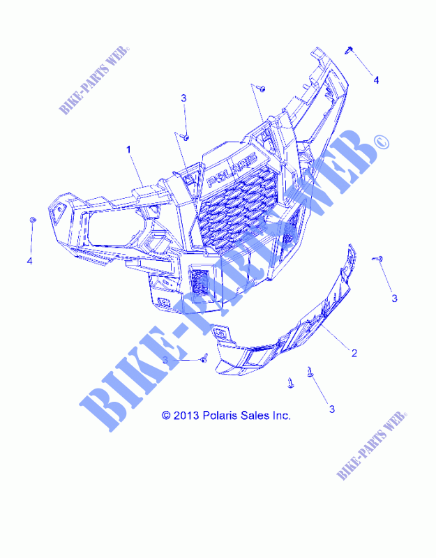 FRONT BUMPER   A15DAH32EJ (49ATVBUMPER14325) for Polaris ACE 325 HD 2015