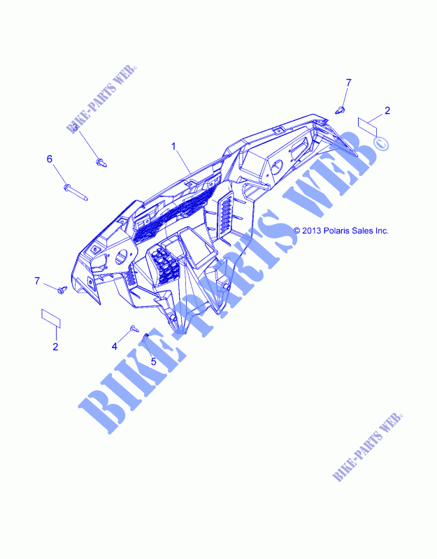REAR BUMPER   A15DAH32EJ (49ATVBUMPERRR14325) for Polaris ACE 325 HD 2015