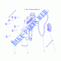ENGINE, WATERPUMP IMPELLER AND COVER   A15DAA57EJ/EH/EEK (49RGRWATERPUMP12RZR570) for Polaris ACE 570 EU 2015