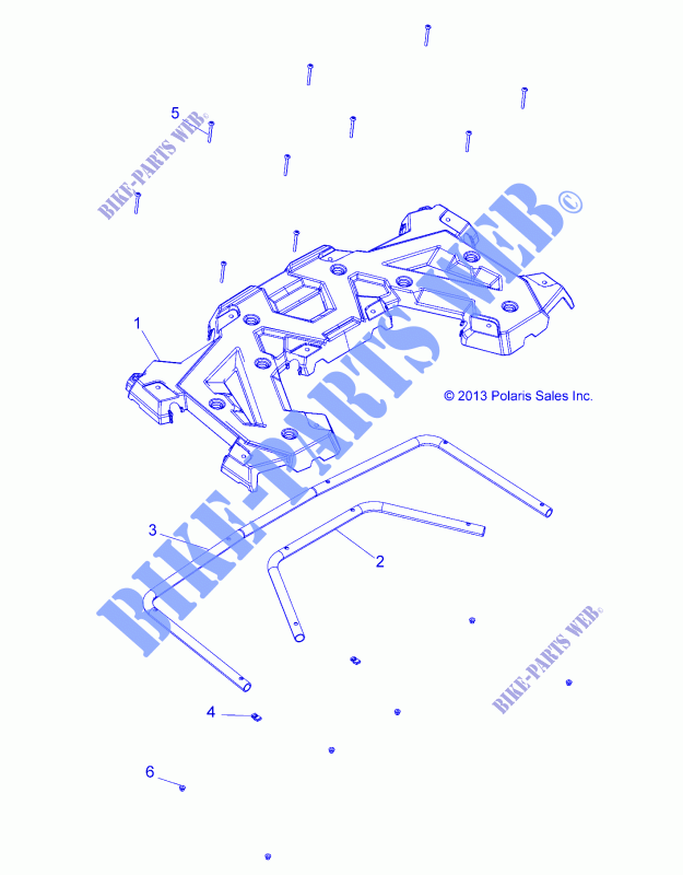 REAR RACK   A15SEA32AA/AH (49ATVRACKMTGRR14570) for Polaris SPORTSMAN ETX EFI 2015