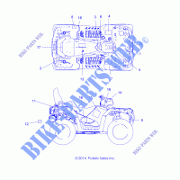 DECALS   A15SYE95AX/L95AP (49ATVDECALSS15SPTRG850) for Polaris SPORTSMAN 1000 TOURING 2015