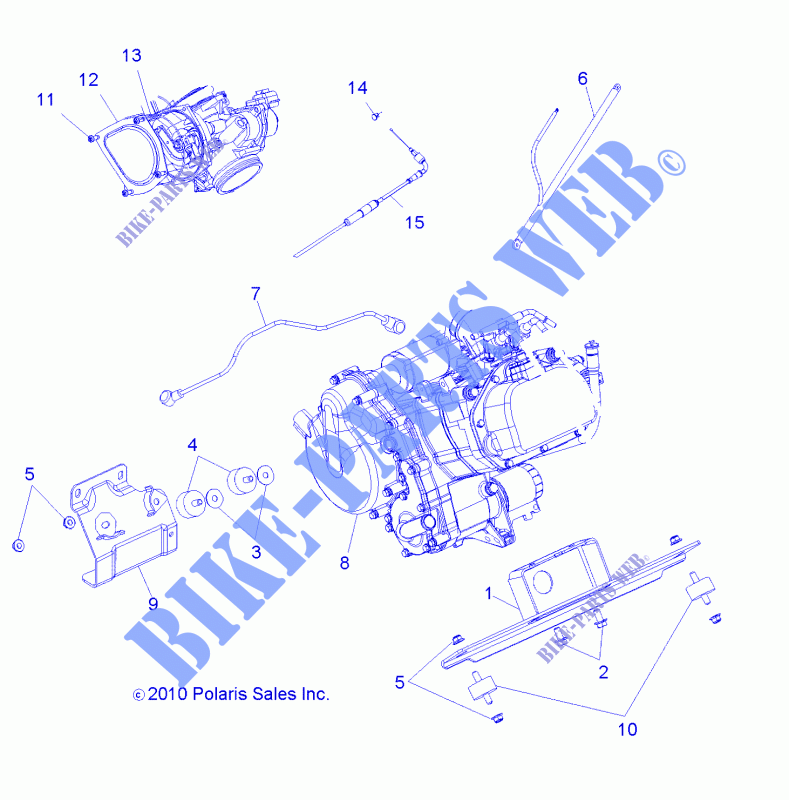 ENGINE, MOUNTING   R16RAA76AA/AJ (49RGRENGINEMTG116X6) for Polaris RANGER 800 6X6 2016