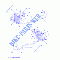 ENGINE, WATER COOLING SYSTEM   R15RTAD1AA/EA/ED1EA (49RGRWATERPUMP151KDSL) for Polaris RANGER 1000 DIESEL 2015