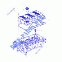 ENGINE, ROCKER ARMS COVER AND OIL FILLER   R15RUAD1AA (49RGRROCKERCVR15DSL) for Polaris RANGER CREW 1000 DIESEL 2015