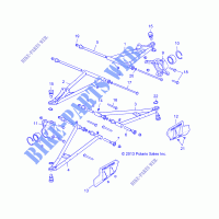 FRONT SUSPENSION CONTROL ARMS   R15RUAD1AA (49RGRSUSPFRT151KDSL) for Polaris RANGER CREW 1000 DIESEL 2015