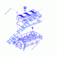 ENGINE, ROCKER ARMS COVER AND OIL FILLER   R15RTAD1FA (49RGRROCKERCVR15DSL) for Polaris RANGER 1000 DIESEL EU 2015