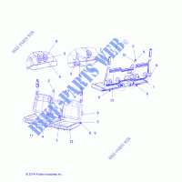 SEAT AND BASE   R15RTAD1FA (49RGRSEAT151KDSL) for Polaris RANGER 1000 DIESEL EU 2015