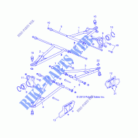 FRONT SUSPENSION CONTROL ARMS   R15RUA87/E87/YAA/ZAC ALL OPTIONS (49RGRSUSPFRT14CREW) for Polaris RANGER CREW 900 ALL OPTIONS 2015