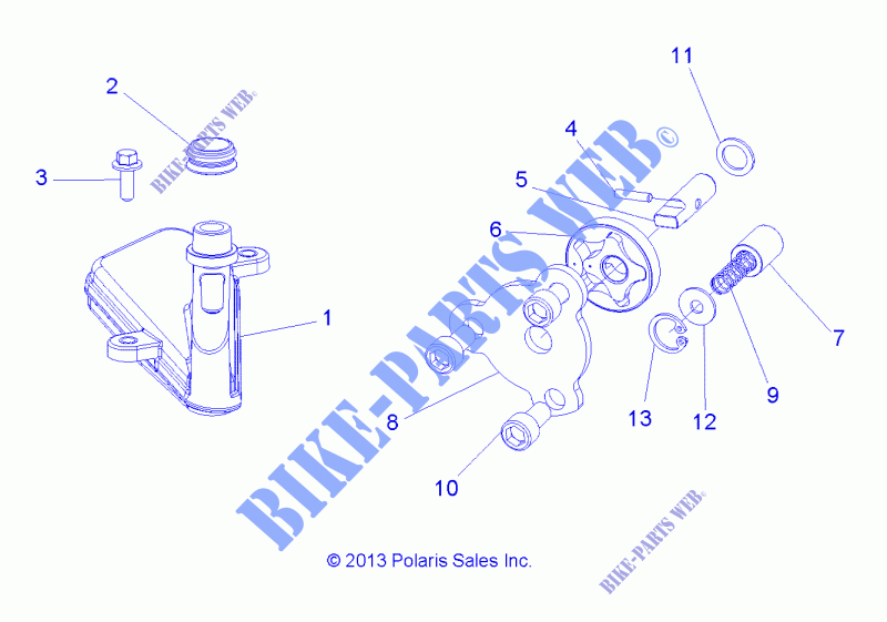 OIL PUMP   R15RMA32AA/AJ (49ATVOILPUMP14SP325) for Polaris RANGER ETX 2015