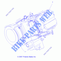 SHORT BLOCK   A14MB46TH (49ATVENGINE08SP500) for Polaris HAWKEYE 400 HO 2X4 HD 2014