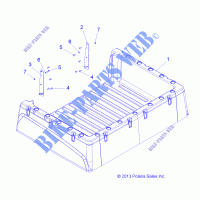 BED BOX   R15RMA57AA/AR/AZ/AC/LA/H57AR (49RGRBOX14570) for Polaris RANGER 570 2015