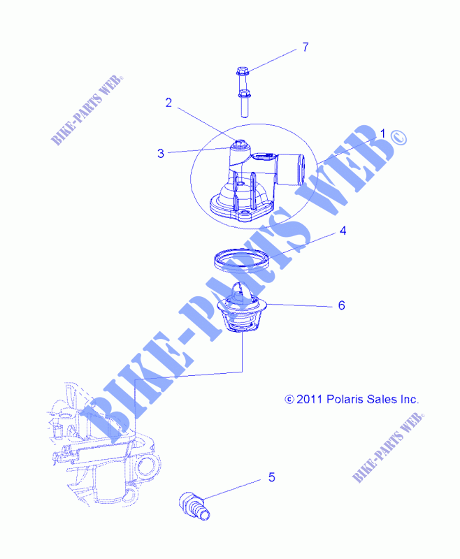 THERMOSTAT and COVER   R15RMA57AA/AR/AZ/AC/LA/H57AR (49RGRTHERMO12RZR570) for Polaris RANGER 570 2015