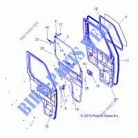 DOORS   R142D9JDA (49BRUTUSDOOR13M) for Polaris RANGER 900 DIESEL HST / DELUXE 2014