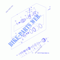 ENGINE, STARTING MOTOR   R14RH45AA (49RGRSTARTINGMTR14400) for Polaris RANGER 400 4X4 2014
