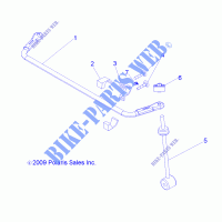 REAR SUSPENSION STABILIZER BAR   R14RH45AA (49RGRSTABILIZERRR10) for Polaris RANGER 400 4X4 2014