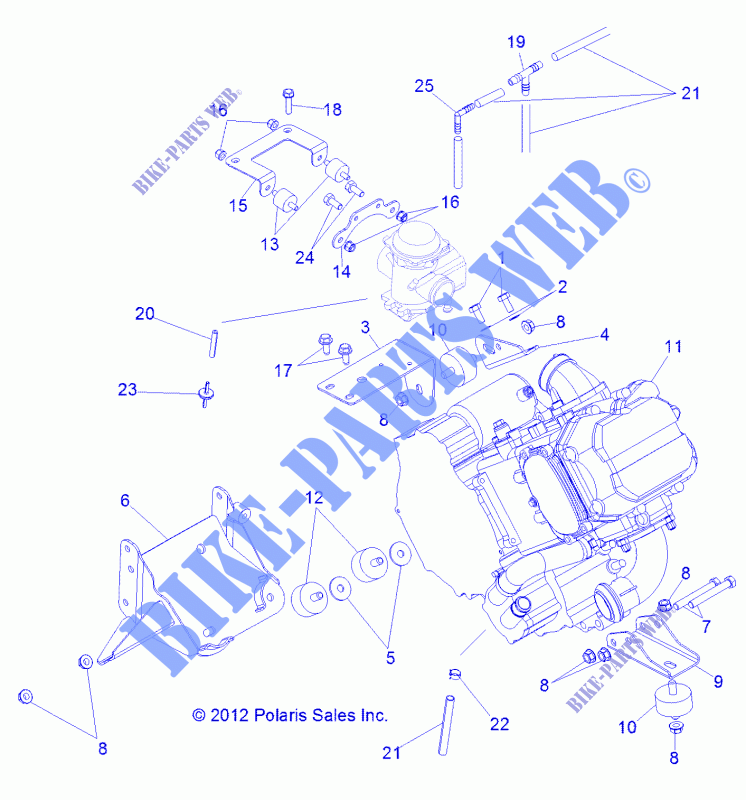 ENGINE, MOUNTING   R14RH45AA (49RGRENGINEMTG13400) for Polaris RANGER 400 4X4 2014