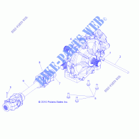 DRIVE TRAIN, MID GEARCASE MOUNTING   R14HR76AA/AJ (49RGRGEARCASEMTGMID106X6) for Polaris RANGER 800 6X6 2014