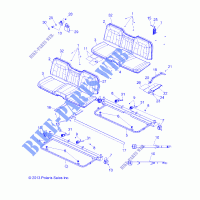 SEAT AND BASE   R14WH76AA (49RGRSEAT14800CREW) for Polaris RANGER CREW 800 2014