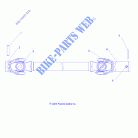 DRIVE TRAIN, FRONT PROP SHAFT   R14RH76AA/76AC/7EAZ (49RGRSHAFTPROP097004X4) for Polaris RANGER 800 EFI MIDSIZE / EPS LE 2014