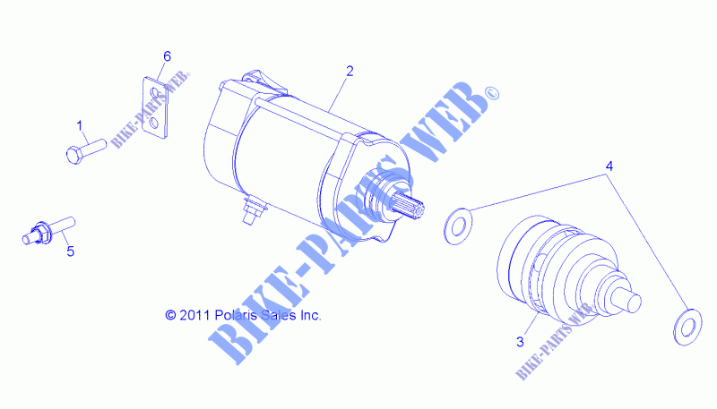 ENGINE, STARTING MOTOR   R14RH76AA/76AC/7EAZ (49RGRSTARTINGMTR12800XP) for Polaris RANGER 800 EFI MIDSIZE / EPS LE 2014