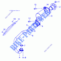 EXHAUST   A14KA09AD/AF (49ATVEXHAUST09OUT90) for Polaris OUTLAW 90 2014