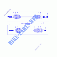 DRIVE TRAIN, REAR DRIVE SHAFT   R14TH90FX (49RGRSHAFTDRVRR14900D) for Polaris RANGER DIESEL INTL 2014