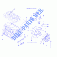 ENGINE, WATER COOLING SYSTEM   R14TH90FX (49RGRWATERPUMP11DCREW) for Polaris RANGER DIESEL INTL 2014