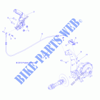PARKING BRAKE BRAKE ASM.   R14TH90FX (49RGRBRAKEPARK11900D) for Polaris RANGER DIESEL INTL 2014