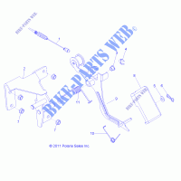 THROTTLE  PEDAL   R14TH90FX (49RGRTHROTTLE PEDAL12900D) for Polaris RANGER DIESEL INTL 2014