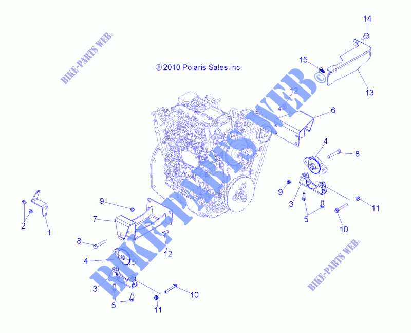ENGINE, MOUNTING   R14TH90FX (49RGRENGINEMTG11900D) for Polaris RANGER DIESEL INTL 2014