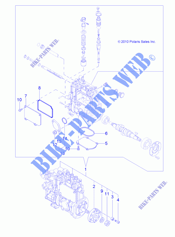 FUEL INJECTION PUMP   R14TH90FX (49RGRFUELINJECT11DCREW) for Polaris RANGER DIESEL INTL 2014
