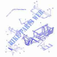 CHASSIS, FRAME AND FRONT BUMPER   R14RC08GD/GJ/FJ (49RGRFRAME13EV) for Polaris RANGER EV MIDSIZE/INTL  2014