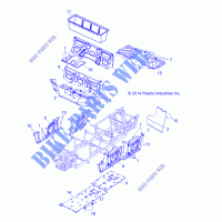 FLOOR   FENDERS   R14WH9EMD (49RGRMOLDINGS12DCREW) for Polaris RANGER 4X4 900D HIPPO MPS 2014