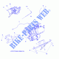 ENGINE, MOUNTING   R13HR76AG/AR (49RGRENGINEMTG116X6) for Polaris RANGER 6X6 800 2013