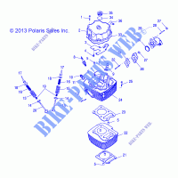 CYLINDER HEAD   A14PB20AF (49ATVCYLINDERHD14PHX) for Polaris PHOENIX 200 2014