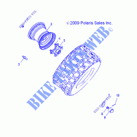 WHEELS, REAR   A14PB20AF (49ATVWHEELREAR10PHX) for Polaris PHOENIX 200 2014