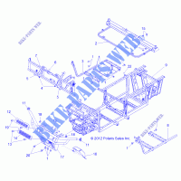 CHASSIS, FRAME AND FRONT BUMPER   R13TH76/7E ALL OPTIONS (49RGRCHASSIS128004X4) for Polaris RANGER 800 EFI 2013