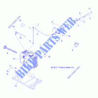 FUEL SYSTEM   R12RH45AG/AH/AR (49RGRFUEL12400) for Polaris RANGER 400 4X4 2012