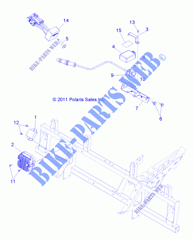 SWITCHES and ECM   R12RH45AG/AH/AR (49RGRELECT12400) for Polaris RANGER 400 4X4 2012