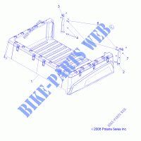 BED BOX   R12RH50AG/AH/AM/AR/AZ (49RGRBOX10) for Polaris RANGER 500 4X4 2012