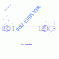 DRIVE TRAIN, FRONT PROP SHAFT   R12RH50AG/AH/AM/AR/AZ (49RGRSHAFTPROP097004X4) for Polaris RANGER 500 4X4 2012