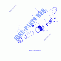 ENGINE, AIR INTAKE SYSTEM   R12RH50AG/AH/AM/AR/AZ (49RGRAIR BOX07500EFI) for Polaris RANGER 500 4X4 2012