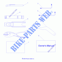 REFERENCES, TOOL KIT  AND OWNERS MANUALS   R12RH50AG/AH/AM/AR/AZ (49RGRTOOL097004X4) for Polaris RANGER 500 4X4 2012