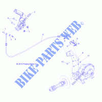 PARKING BRAKE BRAKE ASM.   R12TH90DG (49RGRBRAKEPARK11900D) for Polaris RANGER 900 DIESEL 2012