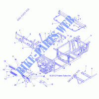 CHASSIS, FRAME AND FRONT BUMPER   R12TH76/TH7E/TX7E ALL OPTIONS (49RGRCHASSIS128004X4) for Polaris RANGER XP 800 2012