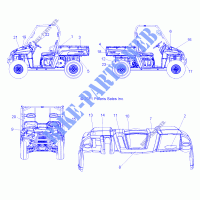DECALS   R12TH76/TH7E/TX7E ALL OPTIONS (49RGRDECALSS12800XP) for Polaris RANGER XP 800 2012