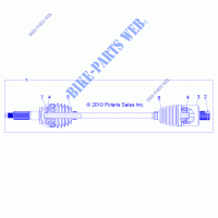 DRIVE TRAIN, REAR DRIVE SHAFT   R12TH76/TH7E/TX7E ALL OPTIONS (49RGRSHAFTDRIVERR1332878) for Polaris RANGER XP 800 2012