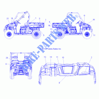 DECALS   R11TH76/TY76 ALL OPTIONS (49RGRDECALSS118004X4) for Polaris RANGER 4X4 800 EFI ALL OPTIONS 2011